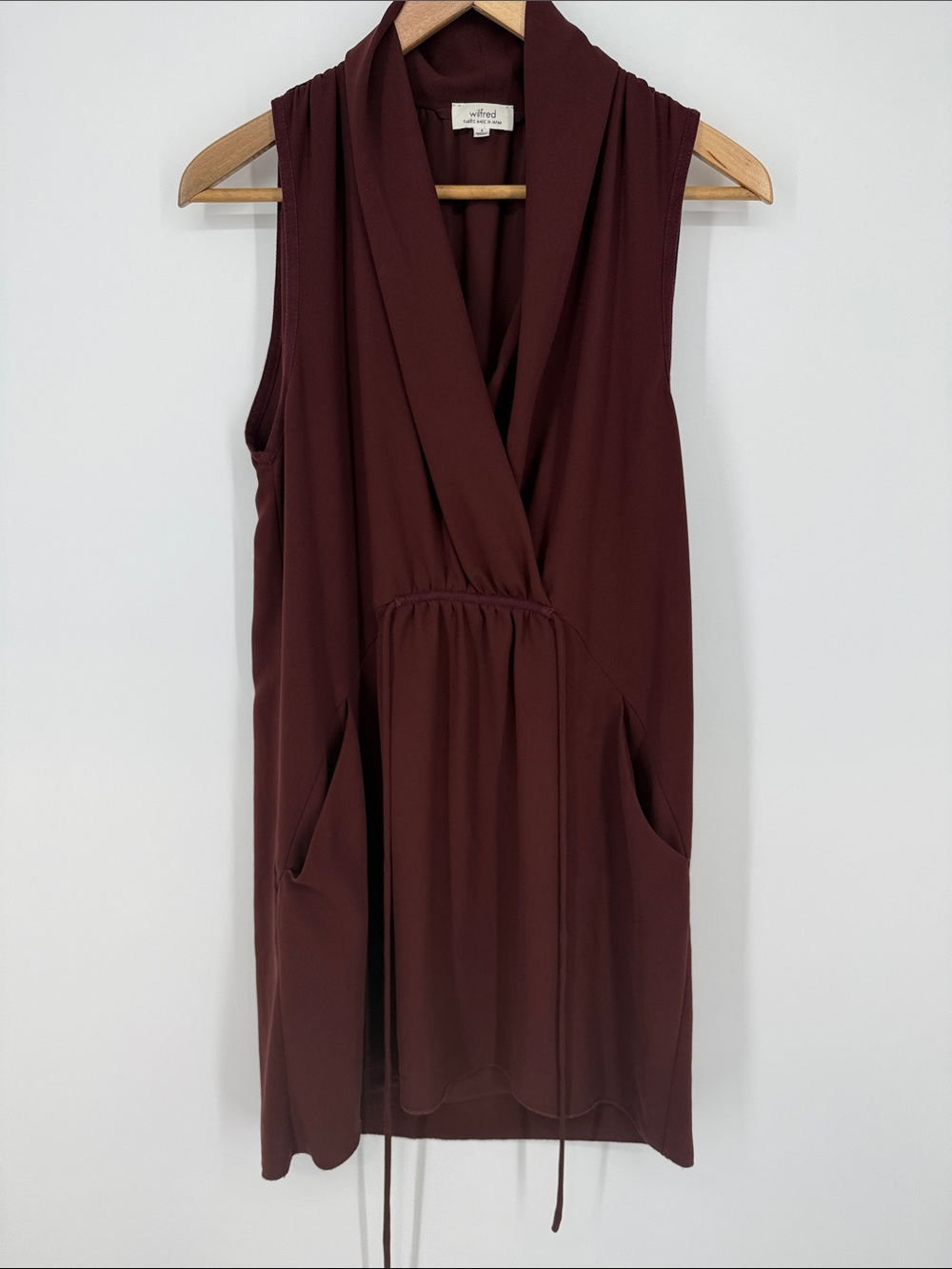 Aritzia Wilfred Sabine Dress Purple Maroon Size Small - Picture 5 of 11